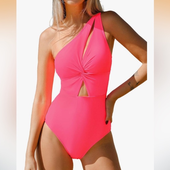 Cupshe Other - NWT Cupshe Neon Pink One Piece Cutout Swimsuit